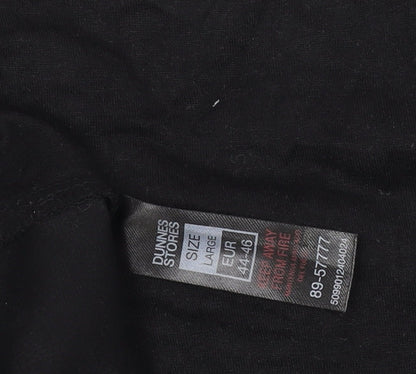 Dunnes Stores Women's Black V-Neck Long Sleeve Blouse Size L