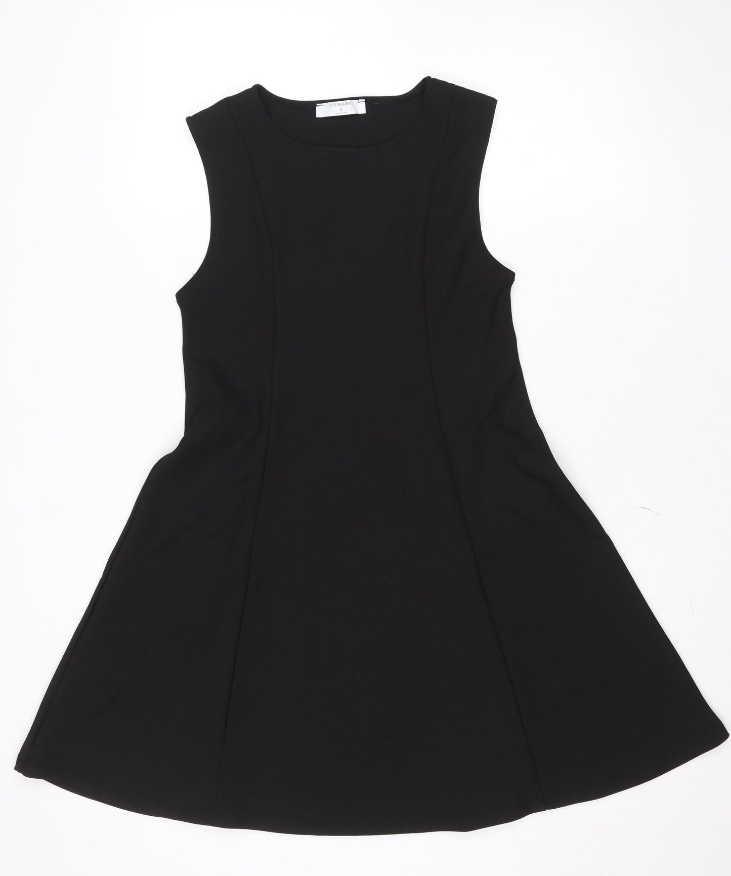 Primark Women Black Size 12 Sleeveless Shift Dress