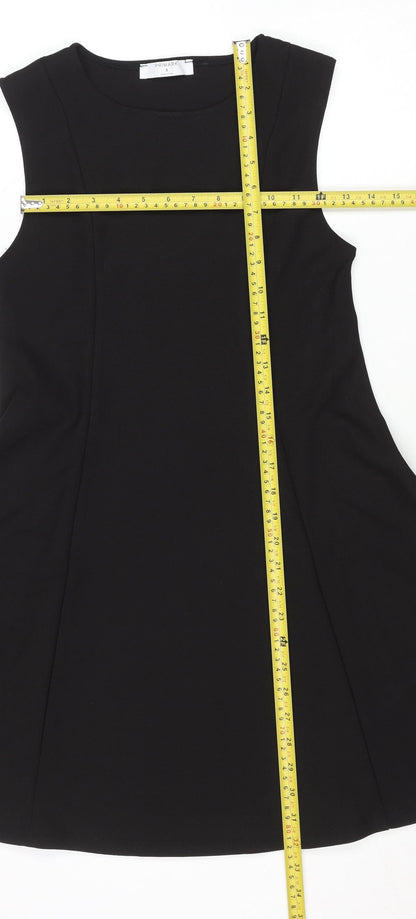 Primark Women Black Size 12 Sleeveless Shift Dress