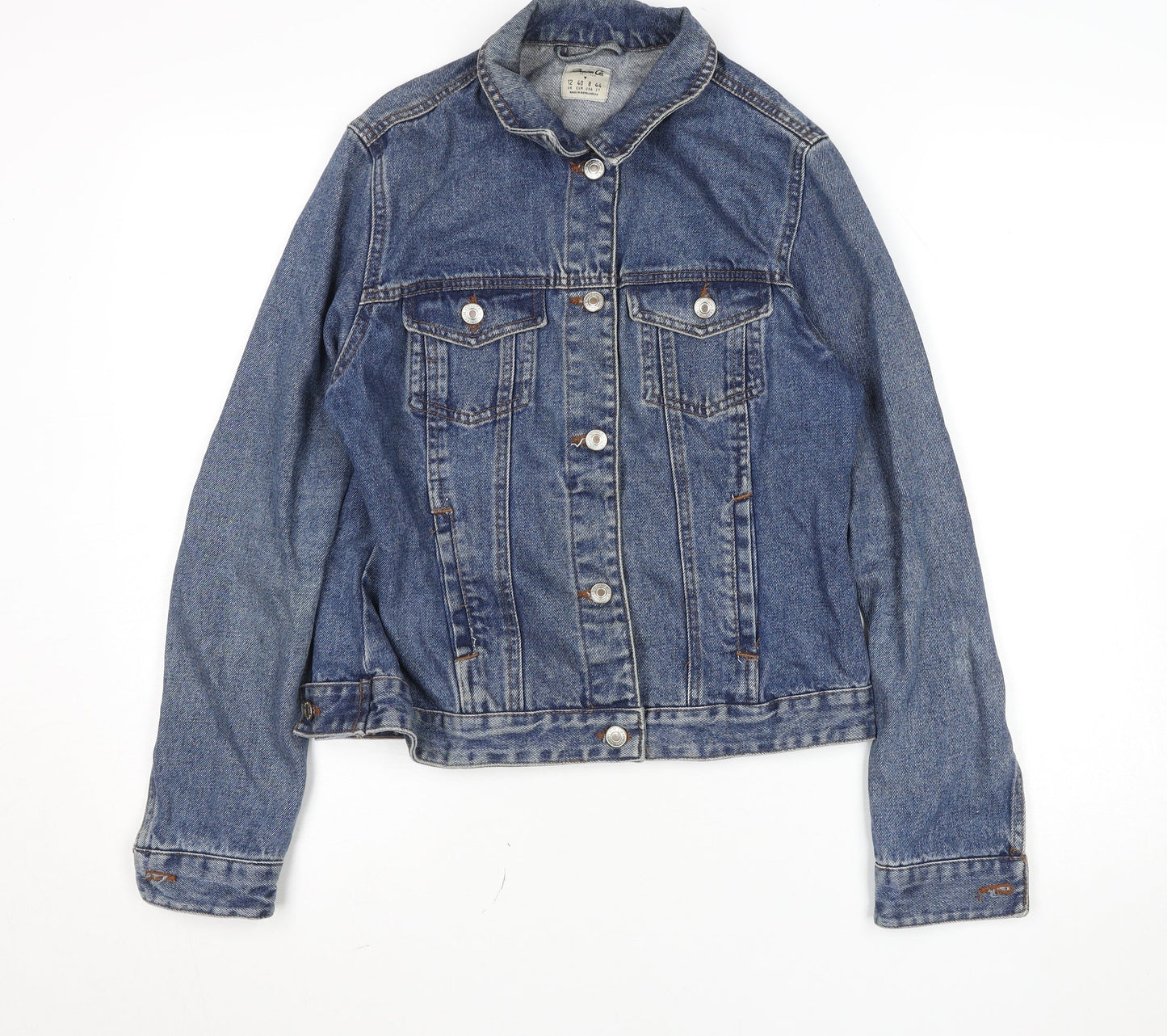 Denim Co. Women's Blue Denim Basic Jacket Size 12
