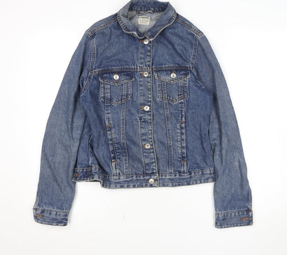 Denim Co. Women's Blue Denim Basic Jacket Size 12