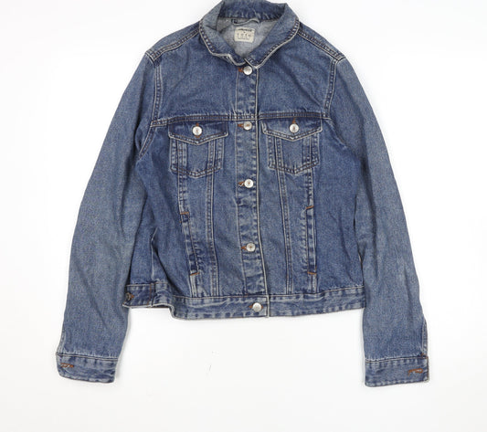 Denim Co. Women's Blue Denim Basic Jacket Size 12