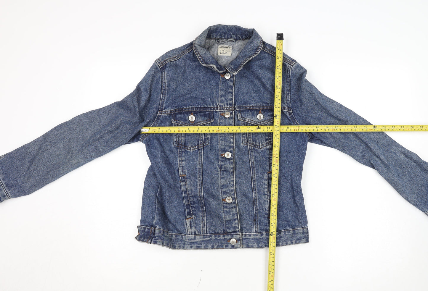 Denim Co. Women's Blue Denim Basic Jacket Size 12