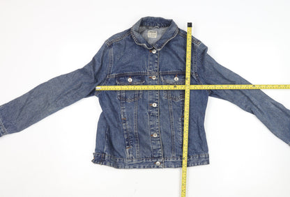 Denim Co. Women's Blue Denim Basic Jacket Size 12