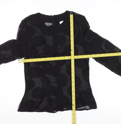 Womens UK Size 10 H&M Black Basic Blouse