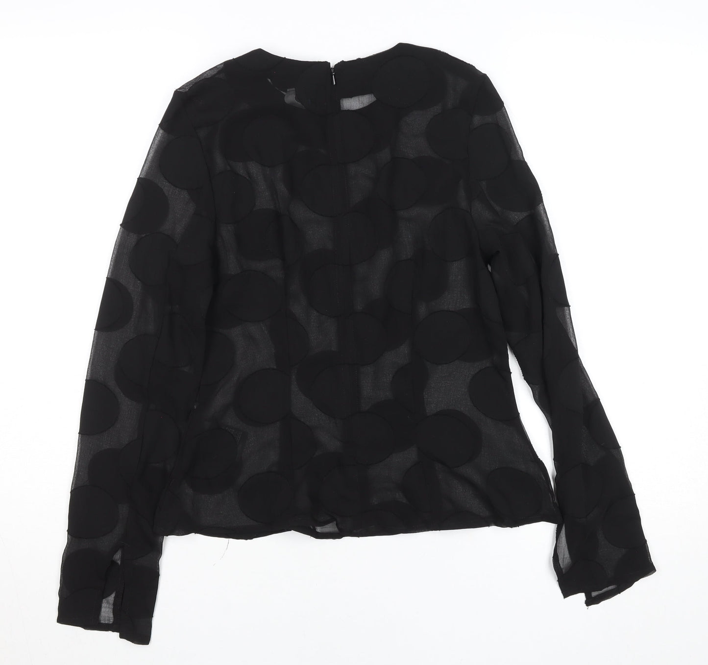 Womens UK Size 10 H&M Black Basic Blouse