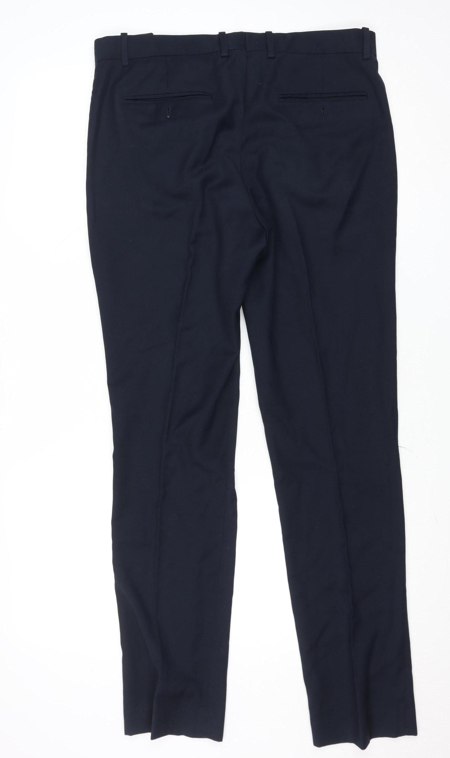 H&M Men's Black Slim Fit Dress Trousers 34R Formal Work Pants