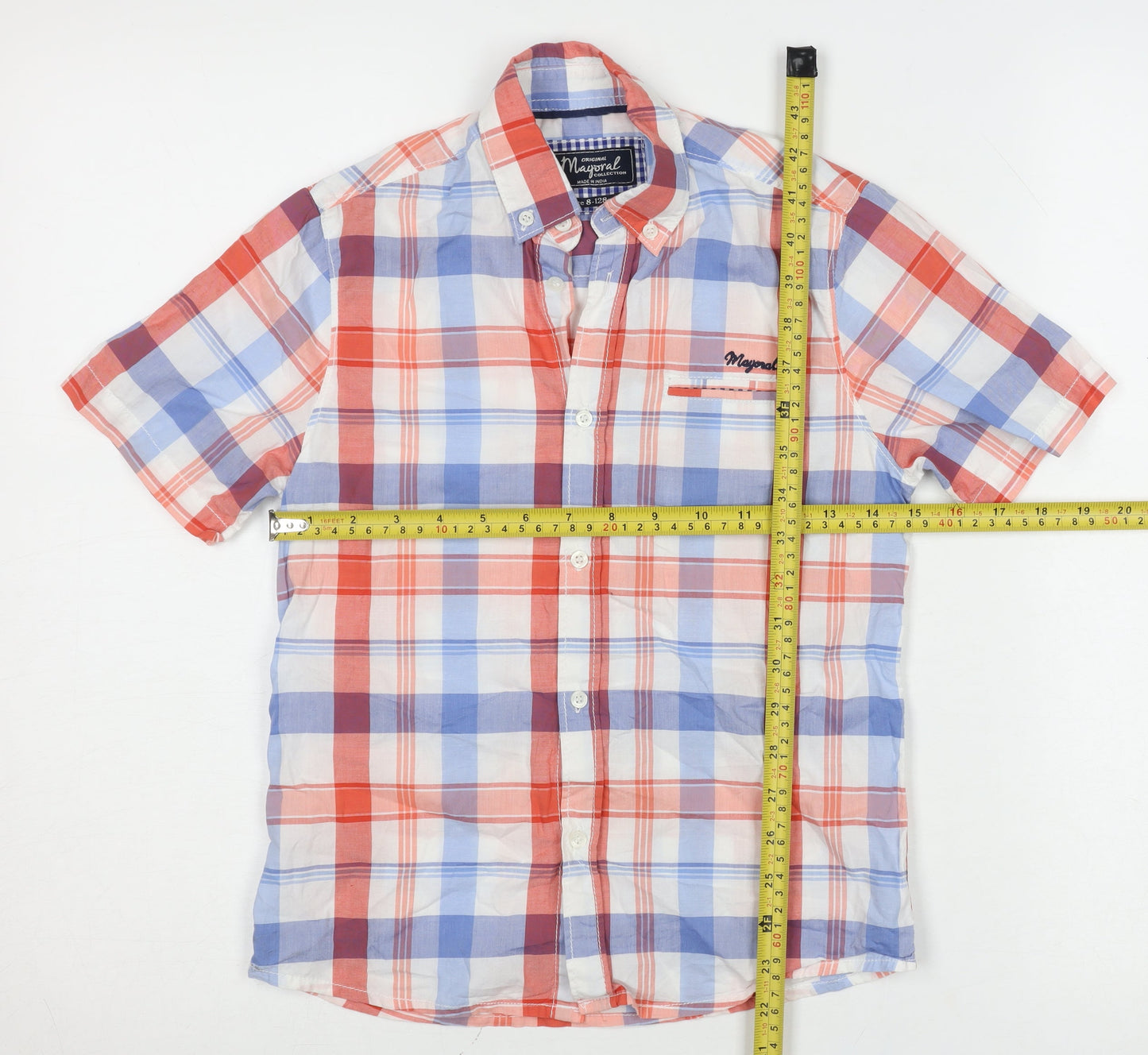 Boys UK Size 8 Years Mayoral Multicoloured Basic Button-Up