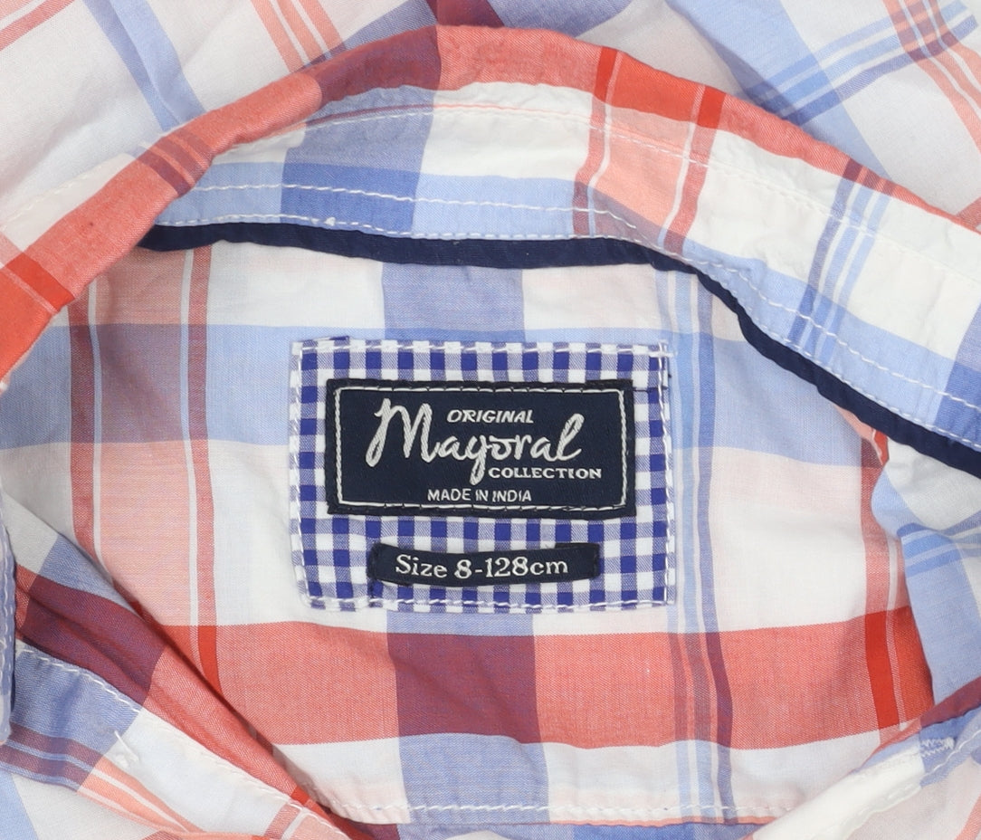 Boys UK Size 8 Years Mayoral Multicoloured Basic Button-Up