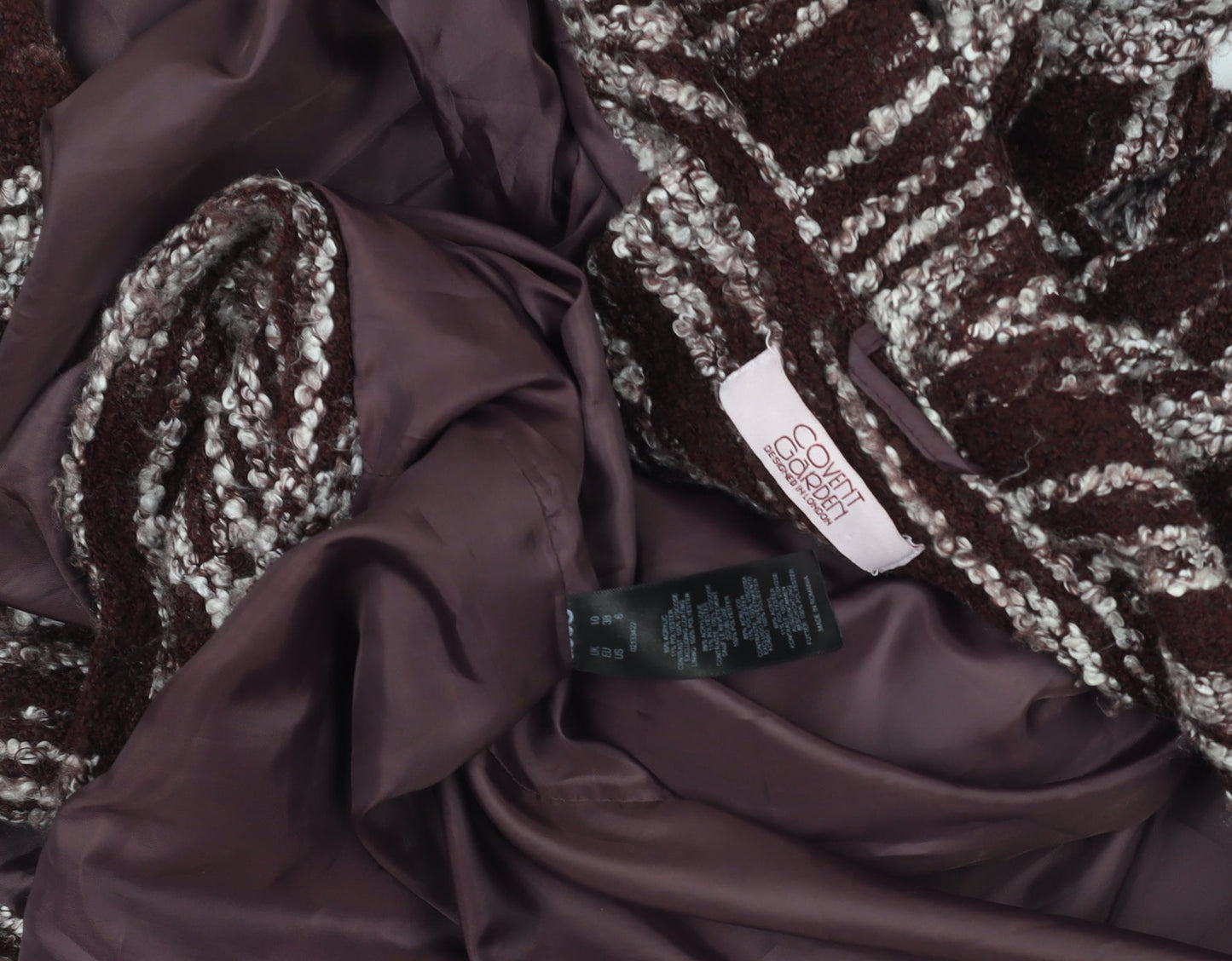 Womens UK Size M Covent Garden Brown Overcoat