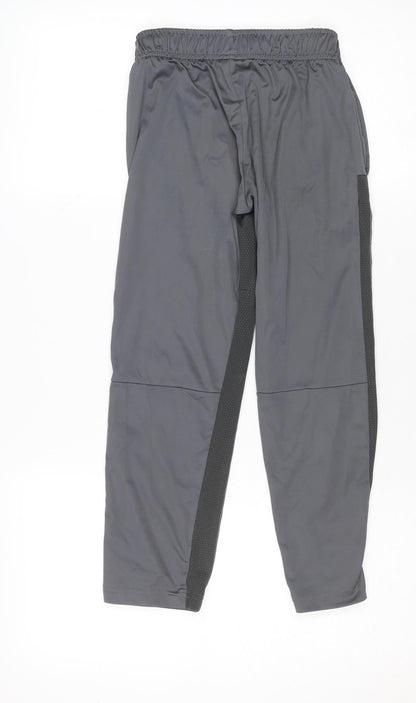 Nike Women’s Grey Dri-FIT Track Pants Small Elastic Waist Lightweight