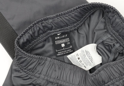 Nike Women’s Grey Dri-FIT Track Pants Small Elastic Waist Lightweight