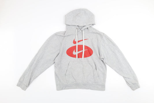 Mens UK Size S Nike Grey Pullover Hoodie