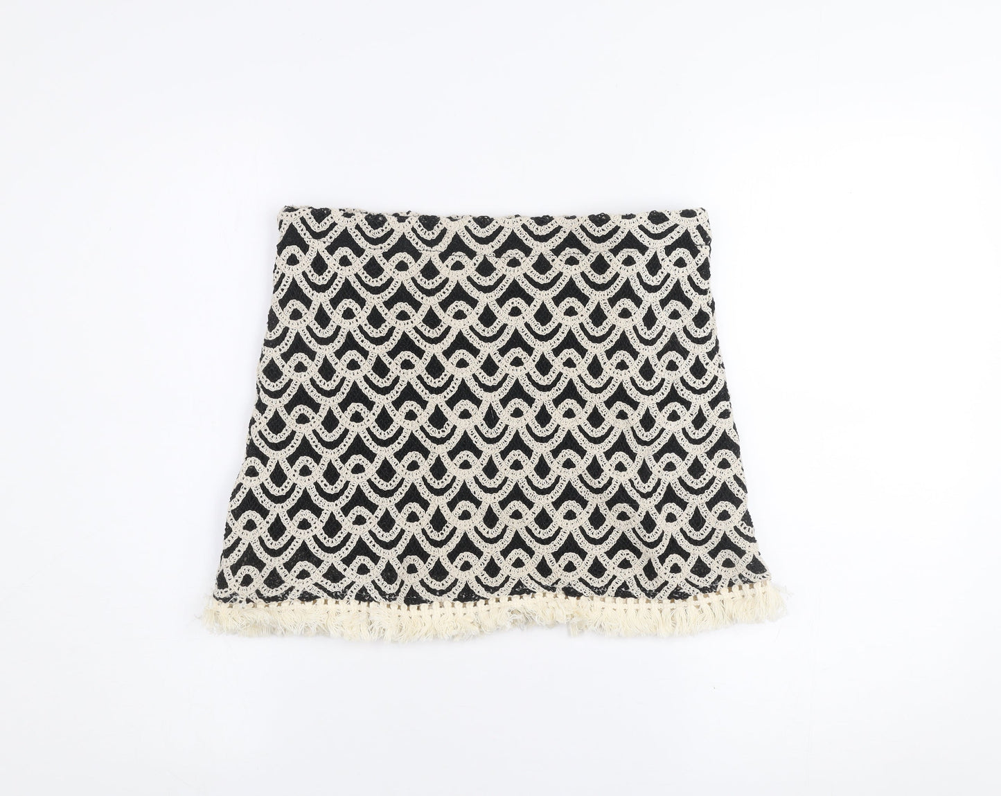 Primark Women’s Black Lace Fringe Short Pencil Skirt Size S