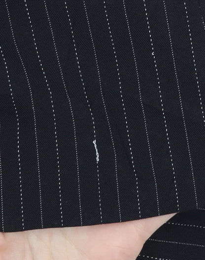 New Look Women Black Pinstripe Blazer UK 12 Regular Fit Single Button