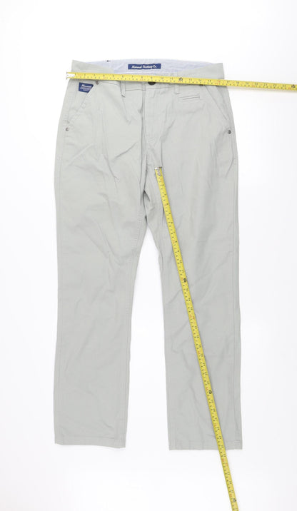 Mineral Clothing Co. Men's Grey Chino Trousers Size 32 Regular Cotton