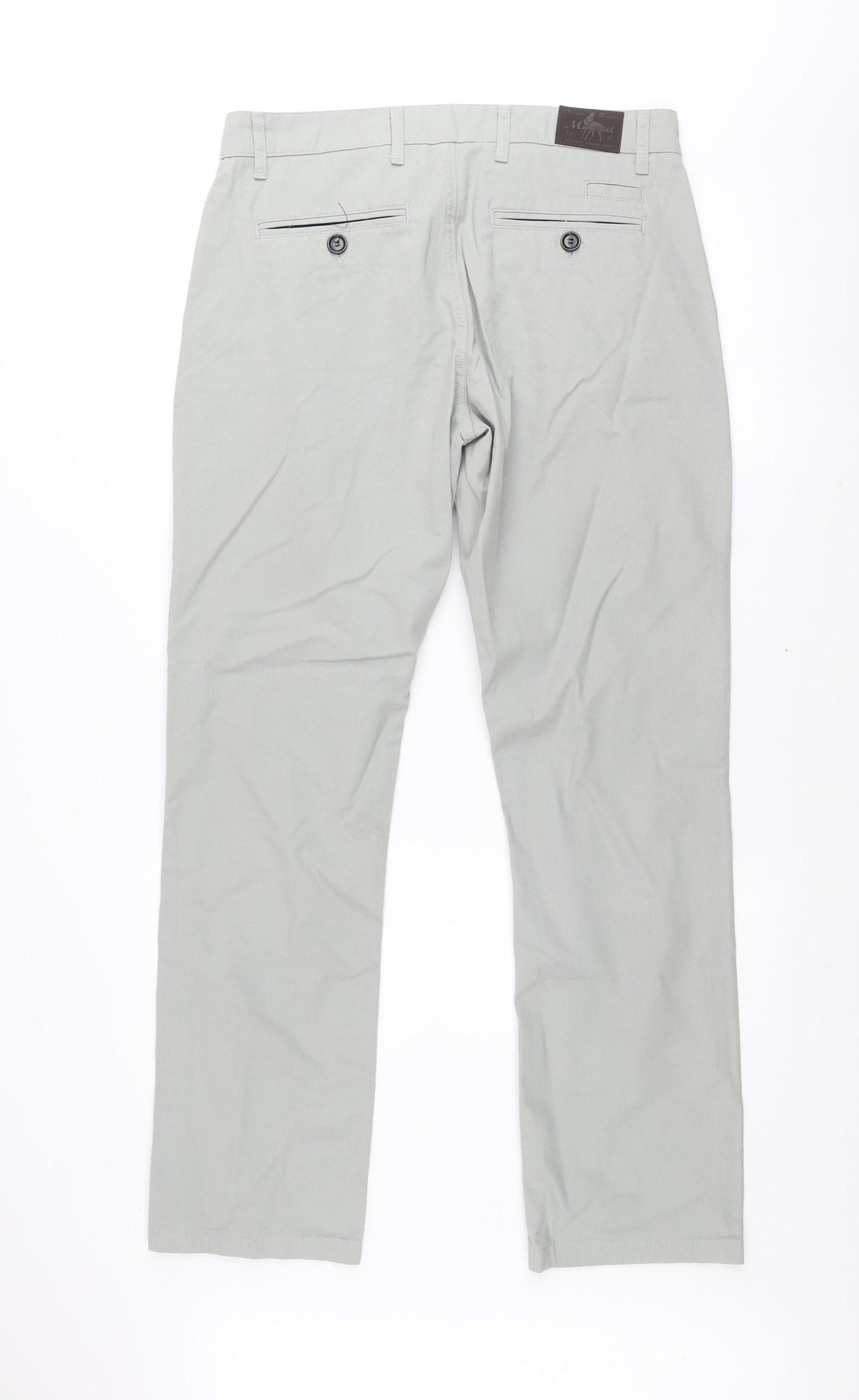 Mineral Clothing Co. Men's Grey Chino Trousers Size 32 Regular Cotton
