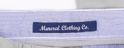 Mineral Clothing Co. Men's Grey Chino Trousers Size 32 Regular Cotton