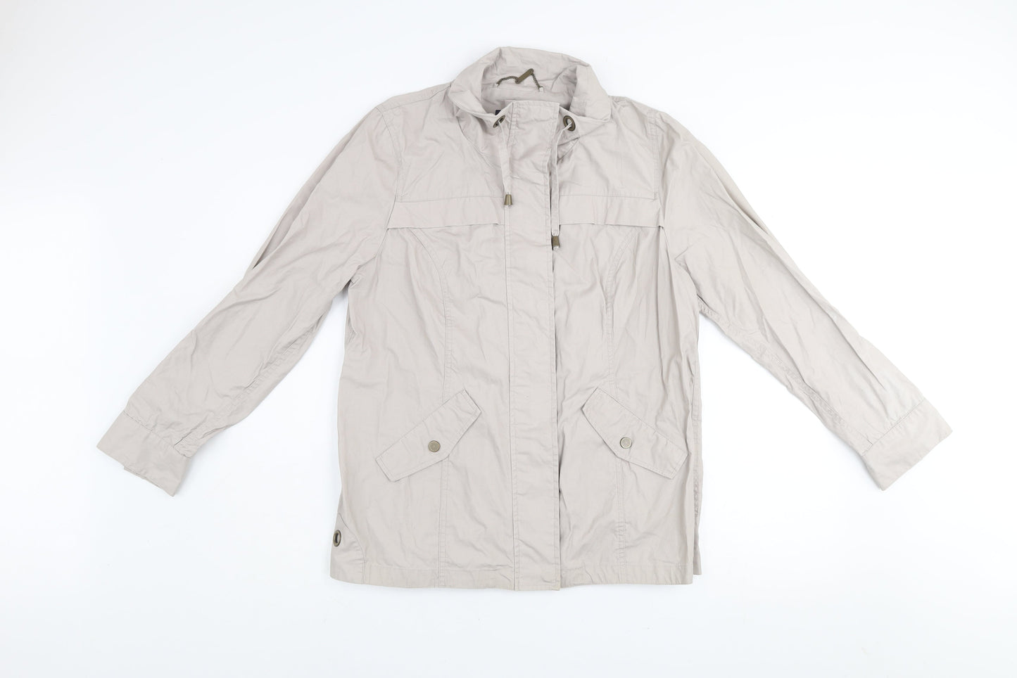 Womens UK Size 14 DASH Beige Anorak Coat