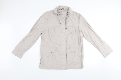 Womens UK Size 14 DASH Beige Anorak Coat