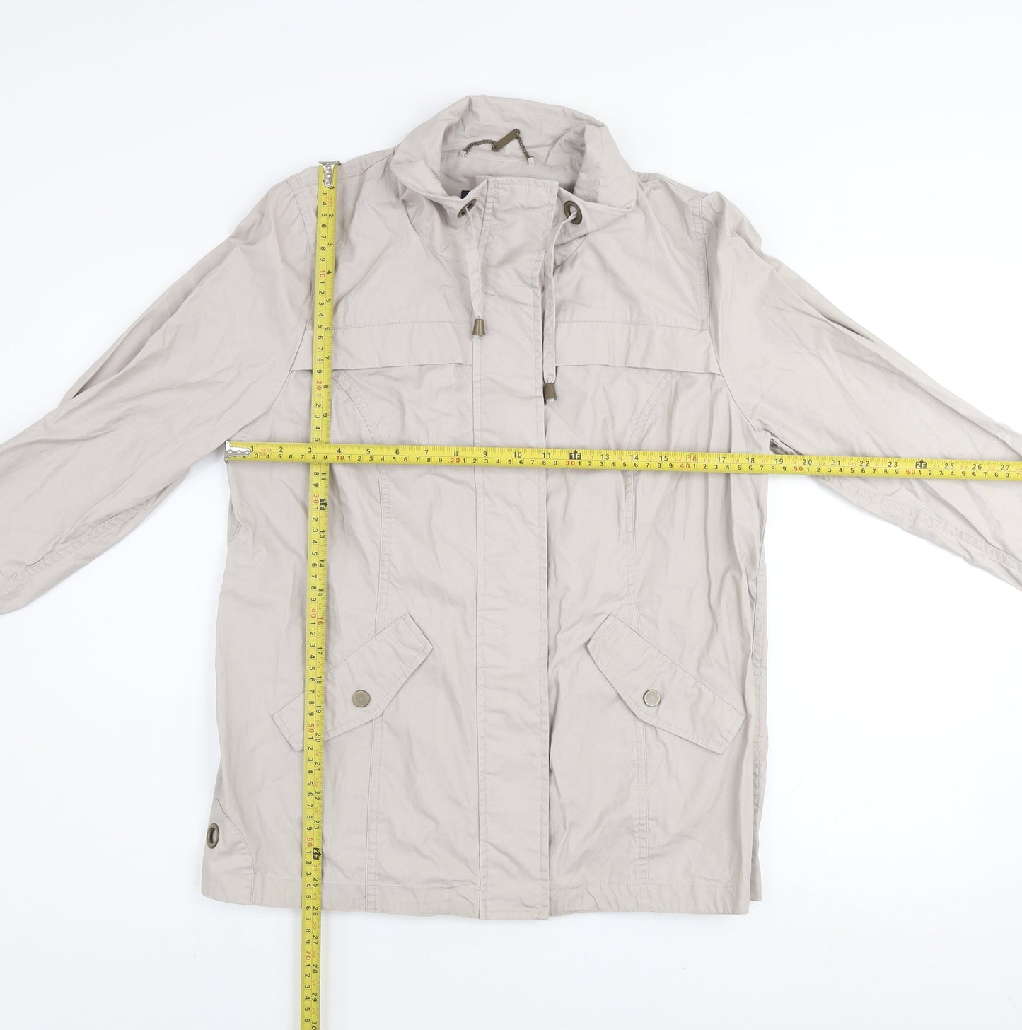 Womens UK Size 14 DASH Beige Anorak Coat