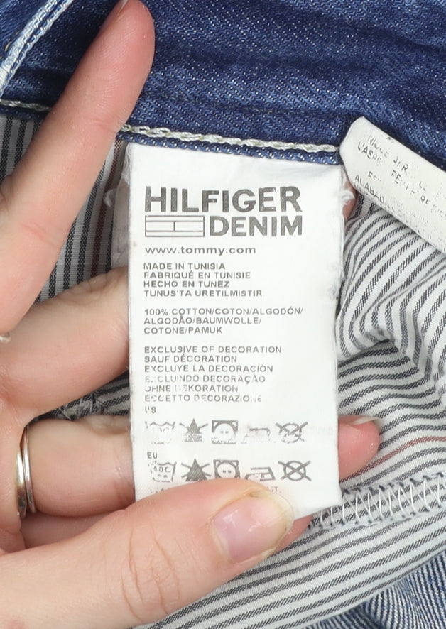 Hilfiger Denim Men's Blue Distressed Denim Shorts Size 32