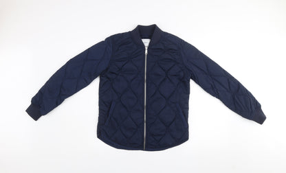 Mens UK Size XS Old Navy Blue Bomber Jacket