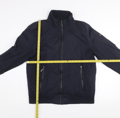 6th Sense Men's Blue Bomber Jacket Size M Regular Fit Full Zip