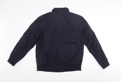 6th Sense Men's Blue Bomber Jacket Size M Regular Fit Full Zip