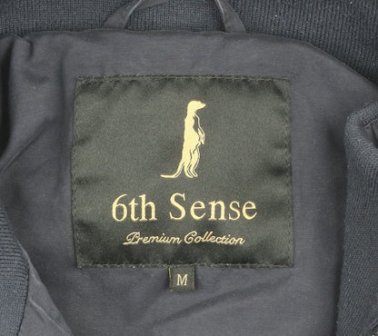 6th Sense Men's Blue Bomber Jacket Size M Regular Fit Full Zip