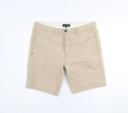 River Island Men's Beige Chino Shorts Size 32 Regular Fit