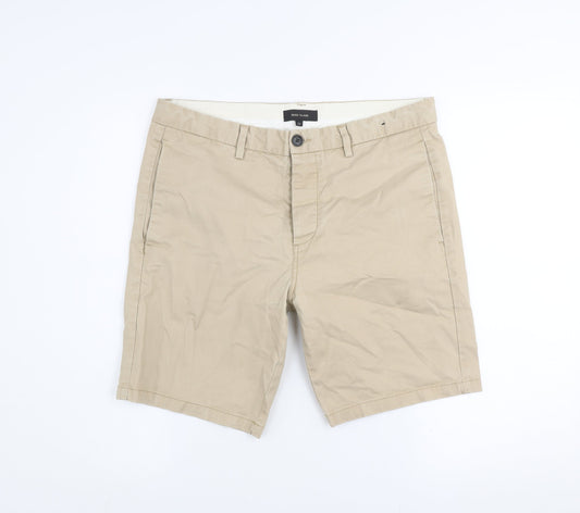 River Island Men's Beige Chino Shorts Size 32 Regular Fit