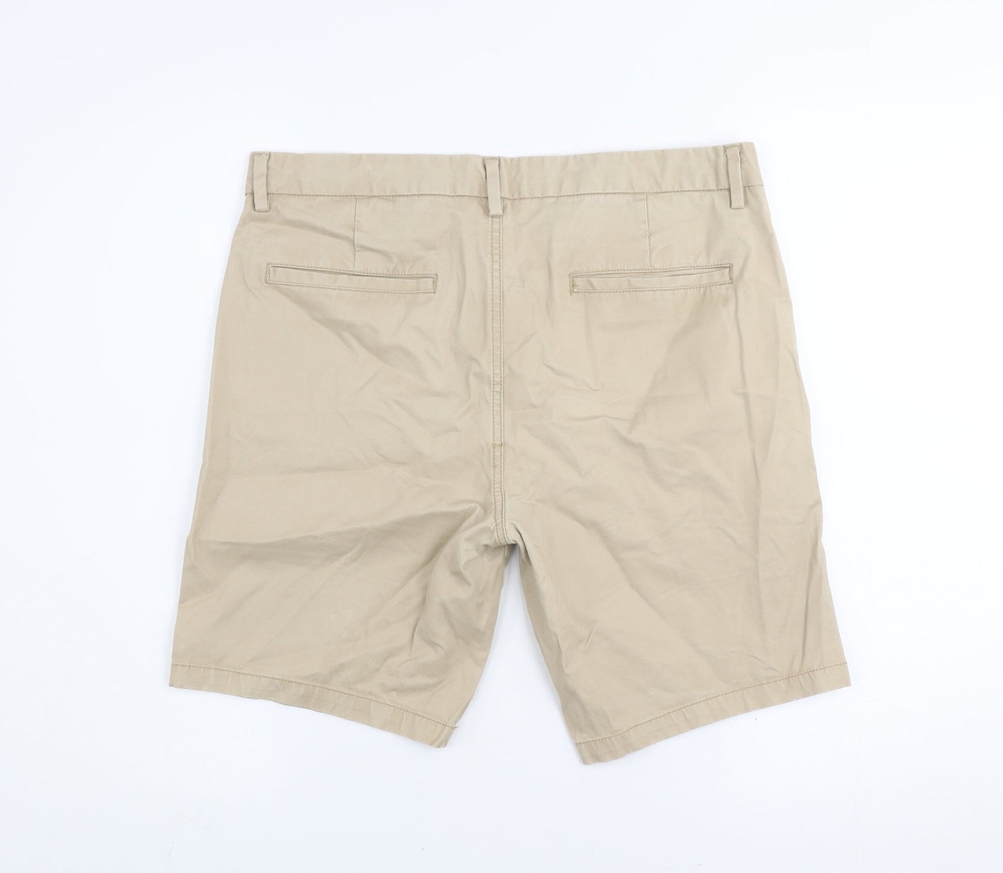 River Island Men's Beige Chino Shorts Size 32 Regular Fit