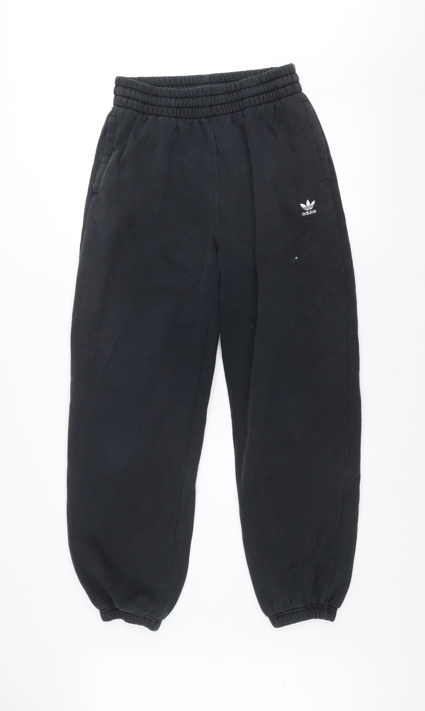 adidas Womens Black Jogger Sweatpants Size 12 Cotton Blend