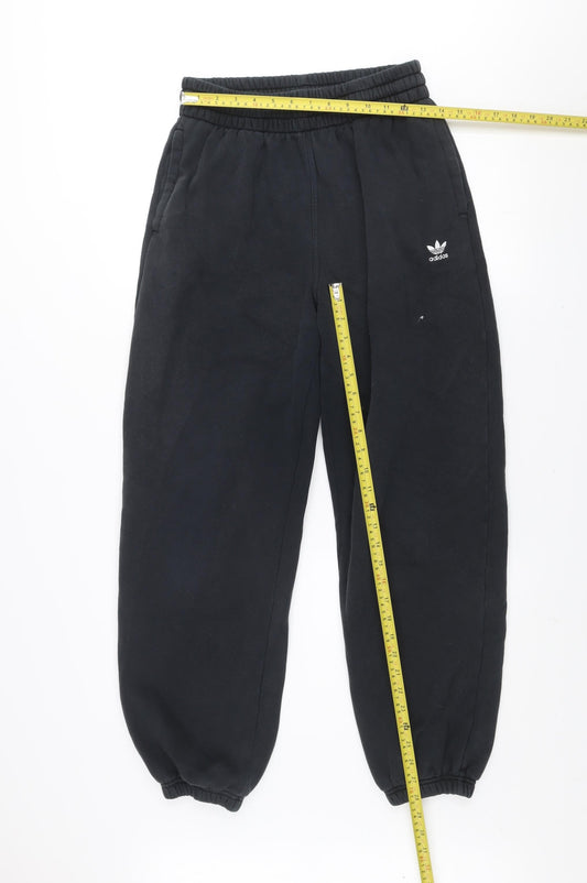 adidas Womens Black Jogger Sweatpants Size 12 Cotton Blend
