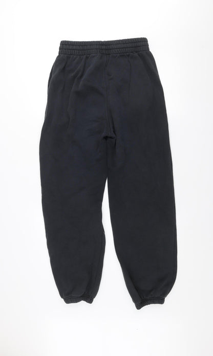 adidas Womens Black Jogger Sweatpants Size 12 Cotton Blend