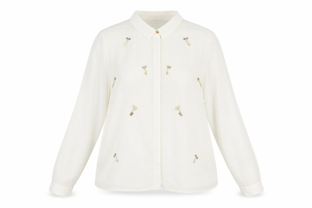 Womens UK Size 16 Marks and Spencer Ivory Basic Blouse
