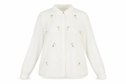 Womens UK Size 16 Marks and Spencer Ivory Basic Blouse