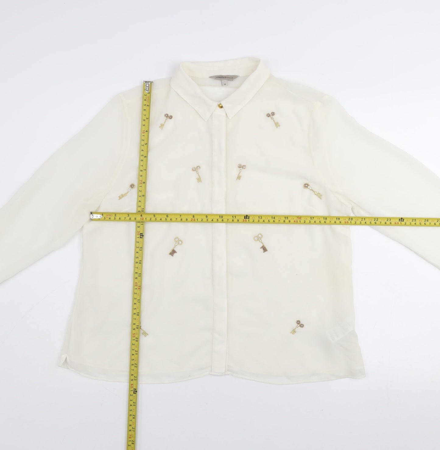 Womens UK Size 16 Marks and Spencer Ivory Basic Blouse