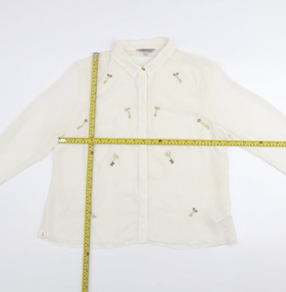 Womens UK Size 16 Marks and Spencer Ivory Basic Blouse