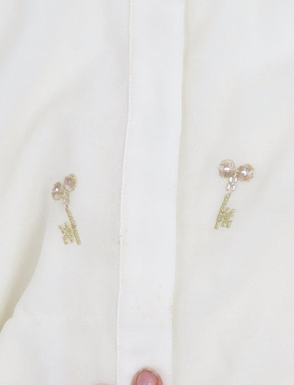 Womens UK Size 16 Marks and Spencer Ivory Basic Blouse