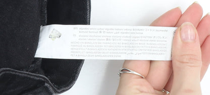 Bershka Men's Black Slim Straight Denim Jeans Size 36