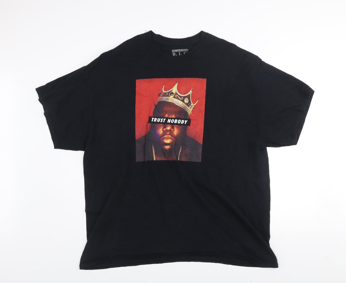 The Notorious B.I.G. Mens Black 2XL Graphic Music T-Shirt