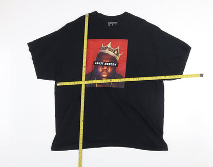 The Notorious B.I.G. Mens Black 2XL Graphic Music T-Shirt