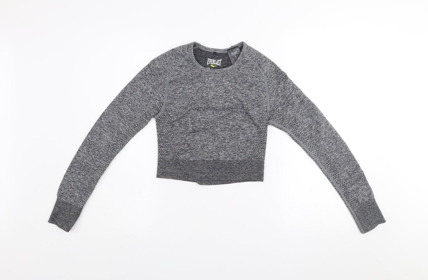 Everlast Womens Grey Cropped Long Sleeve Gym Top Size 10