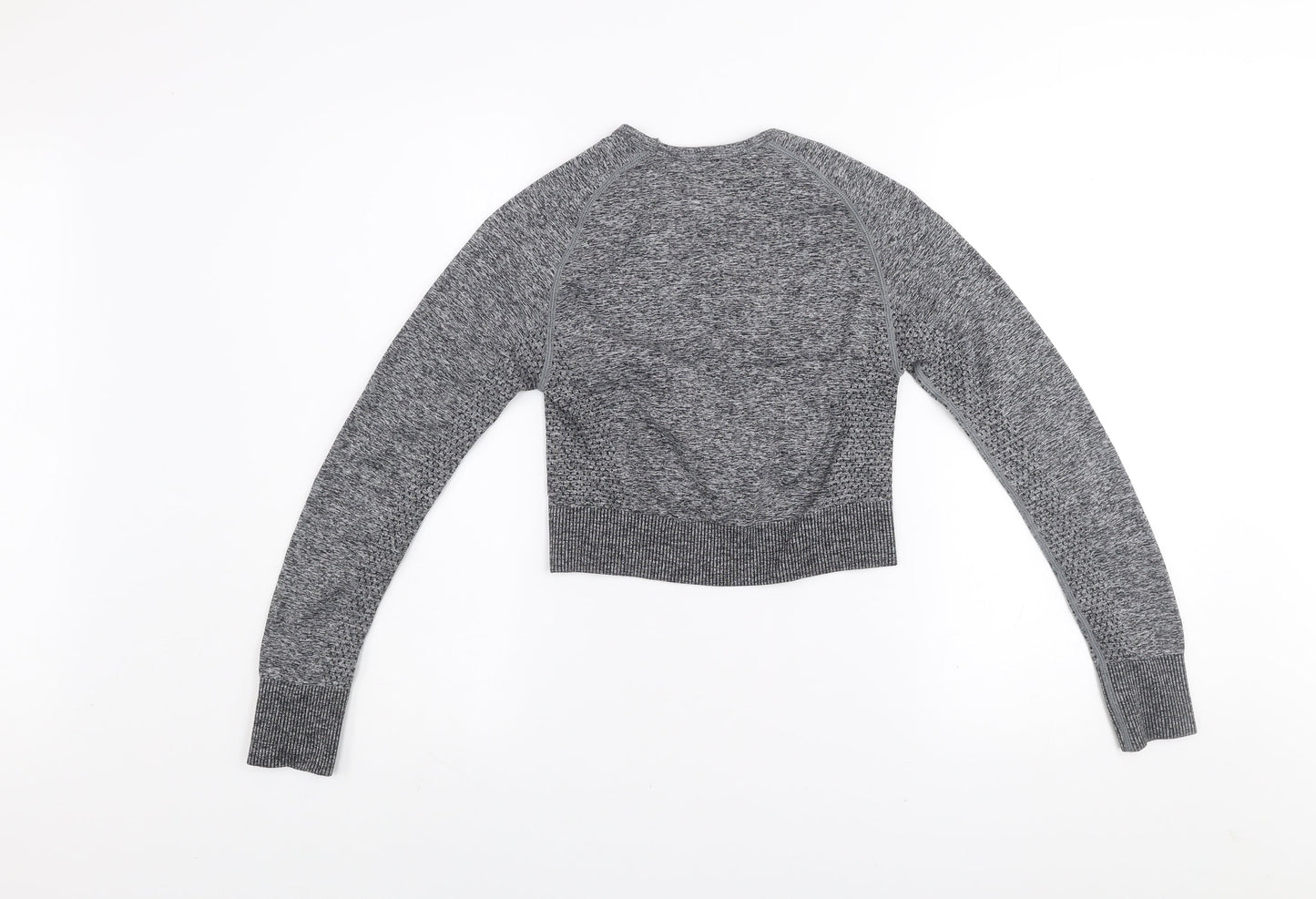 Everlast Womens Grey Cropped Long Sleeve Gym Top Size 10