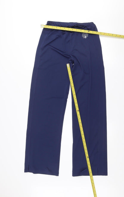 Womens UK Size S Karakal Regular Fit Track Pants Blue Trousers