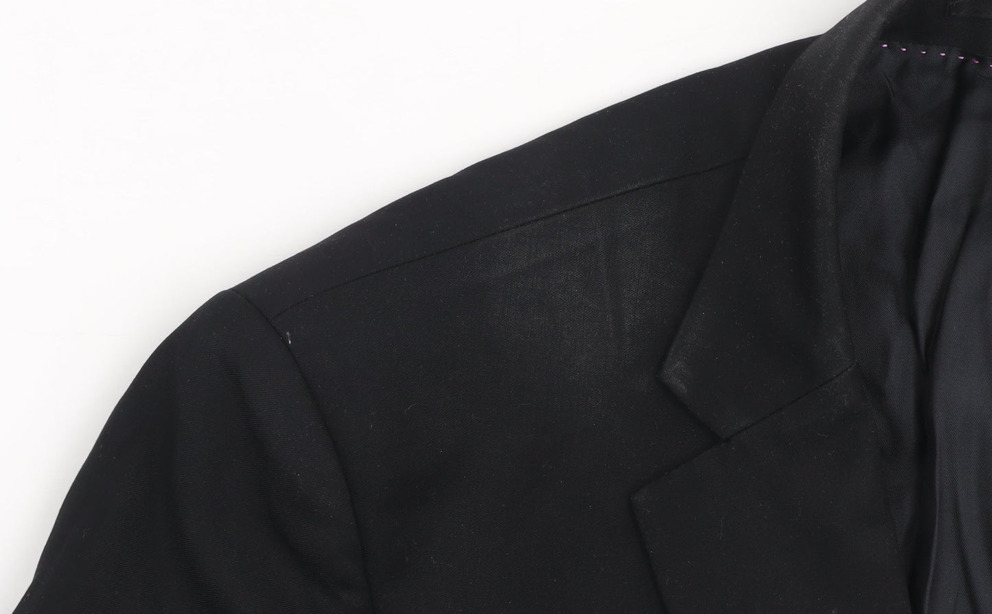 Mens UK Size 40L Daniel Grahame Regular Black Suit Jacket
