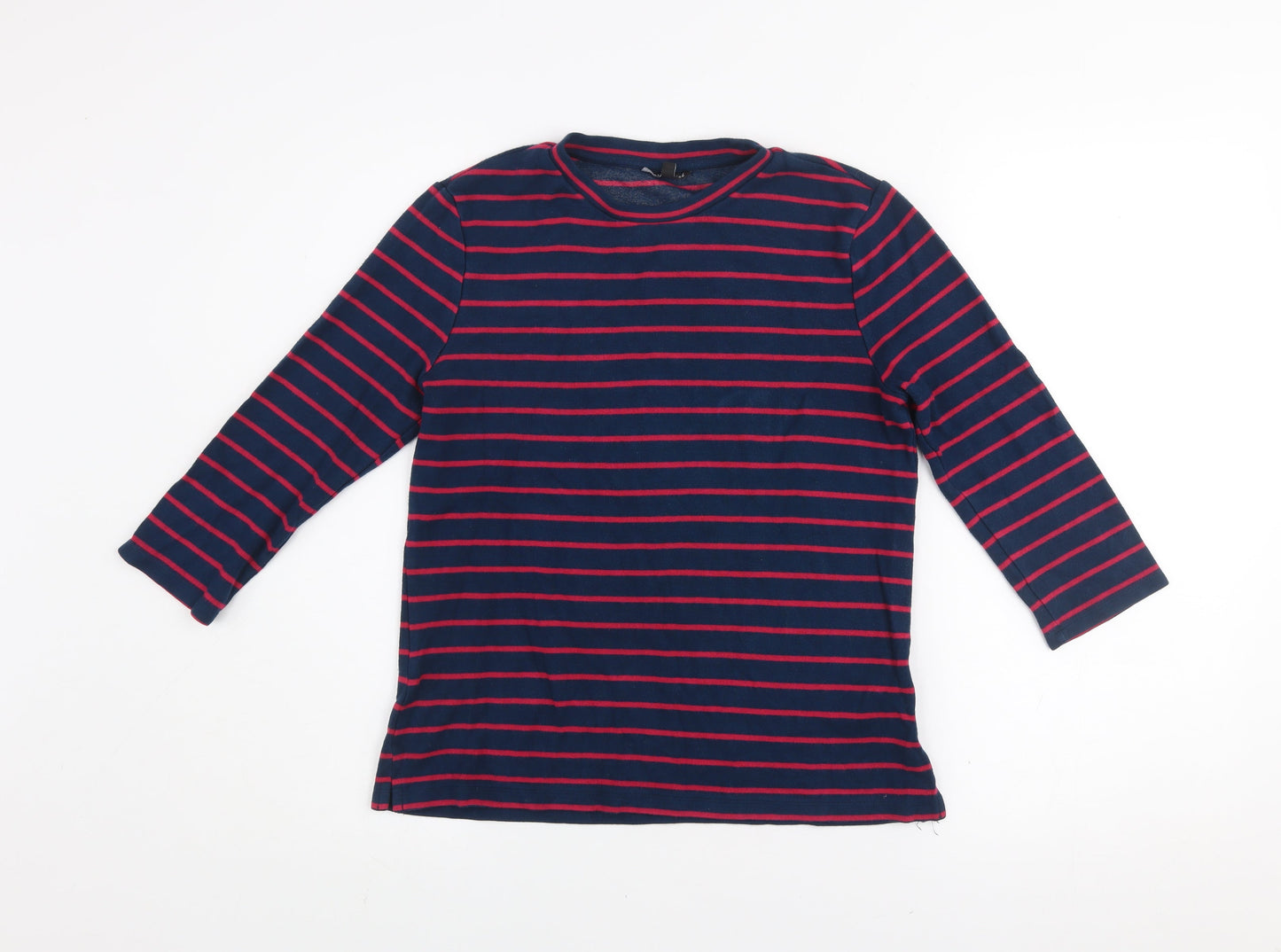 Womens UK Size 12 Warehouse Blue Basic T-Shirt