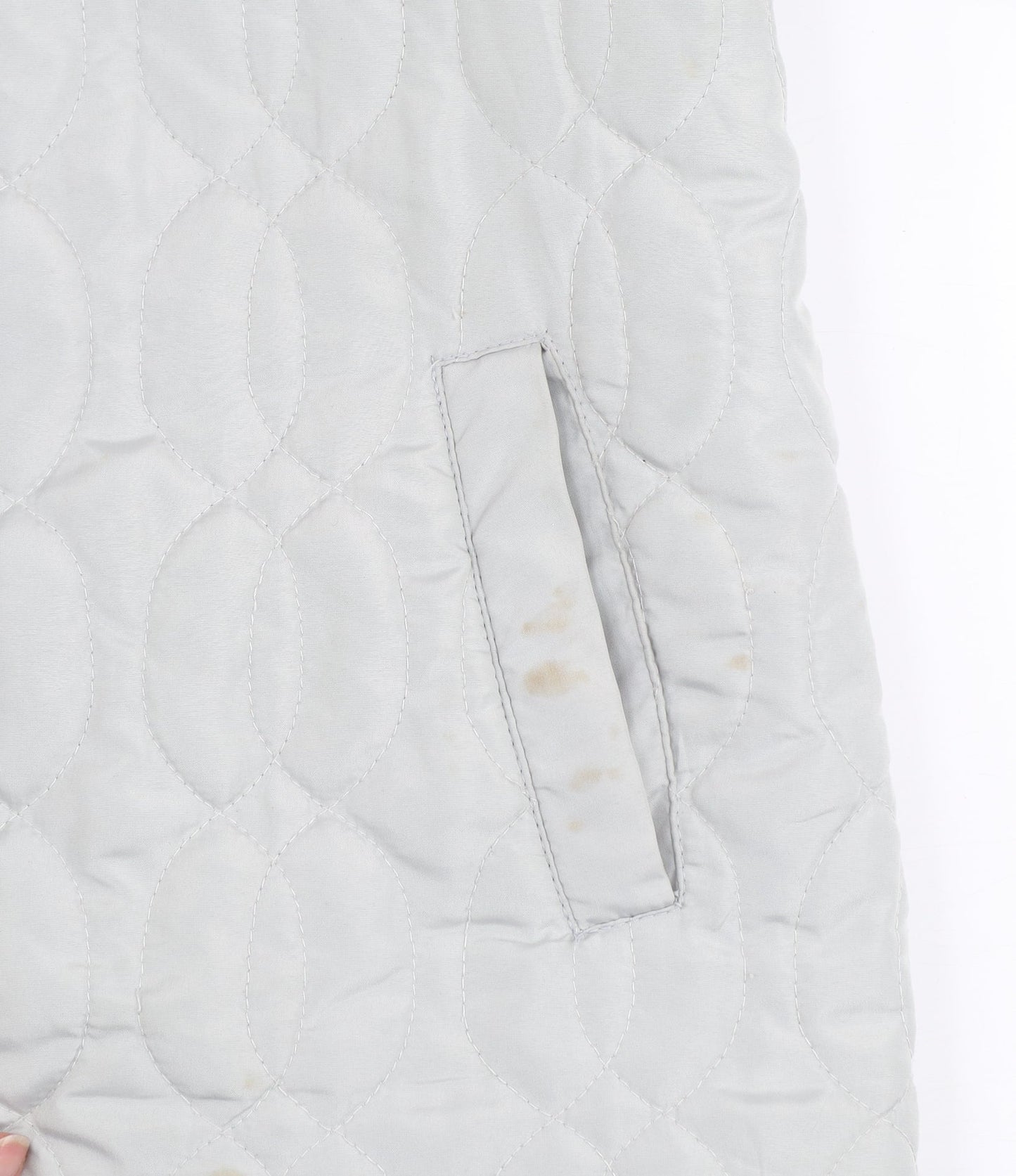 Julipa Womens Grey Quilted Mid-Length Jacket Size 12